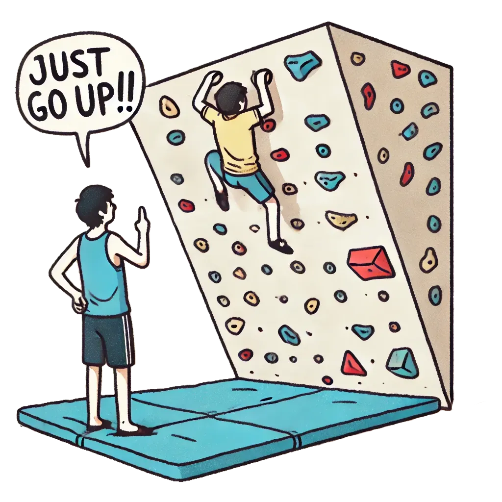 Just Go Up climbing tee by DynoDoge